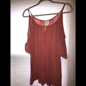 Rusty Pink Flowy Top